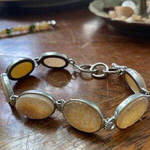 Peach Titanium Druzy Bracelet